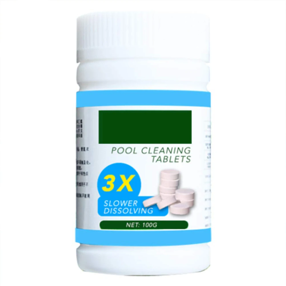 

100pcs Swimming Pool Cleaning Tablets Disinfection Pills Chlorine tablets Instant Effervescent Pipes Cleaning Water Disinfection