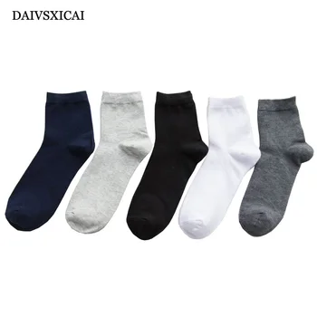 

3Pairs/lot=6pieces Casual Mens Cotton Socks Simple Man Business Socks Solid Color Sweat-absorbent Male Fashion Socks