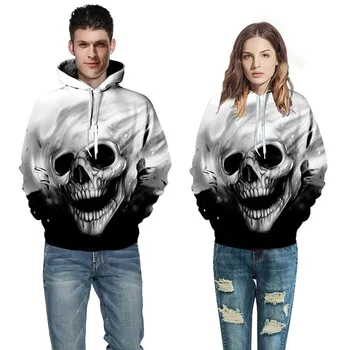 

Fashion Print Womens Hoodies Pullover 2020 Oversized Top Hoodie Couples Wear Halloween Long Hooded Sweatshirt Long Sleeve Tops