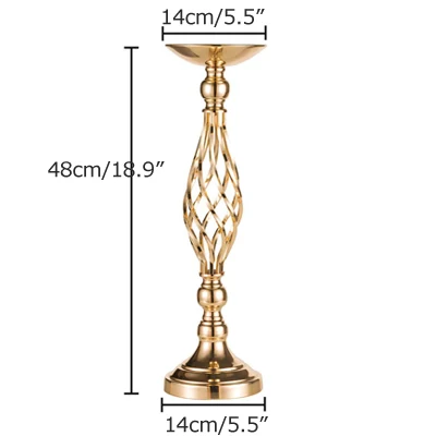 ERMAKOVA металлическая Цветочная композиция стойка для вазы подсвечник кронштейн канделябр главное украшение Свадебная вечеринка ужин отель украшения - Цвет: 48cm Gold
