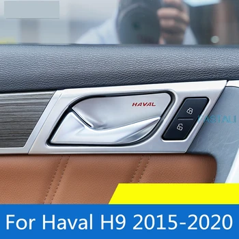 

For Haval H9 2015-2020 Car door inside the handle frame door door door bowl stainless steel decorative sticke Auto Accessories