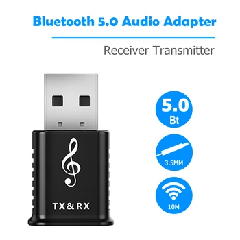 

Bluetooth Adapter 4 in 1 USB Bluetooth Transmitter Receiver BT 5.0 Wireless Audio Adapter Dongle for TV Car Speaker Headphones