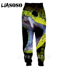 Новые зимние мужские и женские длинные беговые топы с 3d принтом в виде животных, Кобра, спортивные штаны в стиле аниме, хип-хоп, спортивные штаны