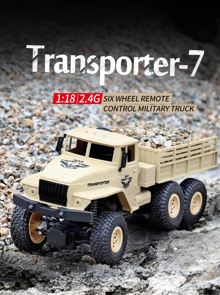 Q68 Yellow RC 1:18 2,4G шесть-пультом дистанционного управления военный автомобиль внедорожник четырёхколёсный вагончик с диск моделирование военная модель детских игрушек - Цвет: Q68 Yellow