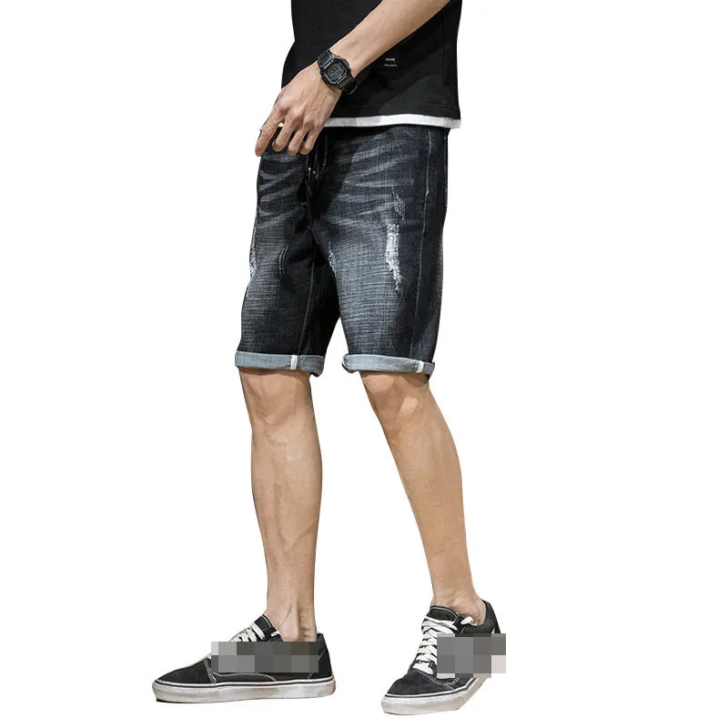 2019 Men's Streetwear New Fashion Summer Male Casual Cotton Denim Ruched Short Pants Low Waist Short Jeans Shorts Stretch Pant 2019 Men's Streetwear New Fashion Summer Male Casual Cotton Denim Ruched Short Pants Low Waist Short Jeans Shorts Stretch Pant