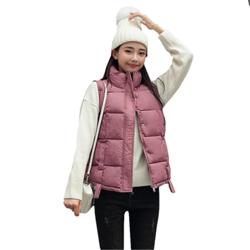 Autumn And Winter Vest Women Loose Thick Warm Down Cotton Vest Coat Female Sleeveless Jacket Casual Waistcoat Women Vest PZ1993