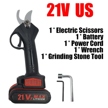 

DC 21V Rechargeable Cordless Lithium Pruning Shears Electric Garden Secateur Cutting Cordless Fabric Sewing Handheld Garden Tool