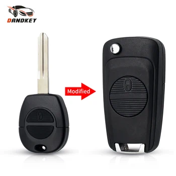

Dandkey 2 BUTTONS REMOTE FLIP FOLDING KEY SHELL FOB CASE COVER FOR NISSAN MICRA ALMERA PRIMERA XTRAIL