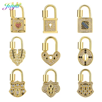 

Juya DIY New Design Creative Locket Pendant Fasteners Screw Lock Clasps Accessories For Needlework Trendy Charms Jewlery Making