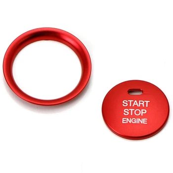 

2Pc Set Keyless Engine Push Start Button & Surrounding Decoration Ring for Mazda 3 6 CX-3 CX-5 CX-9 MX-5 with Push Start Engine