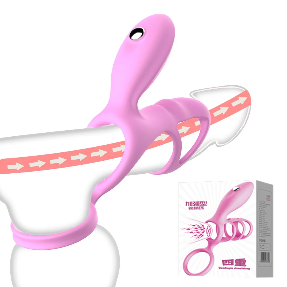 Masturbator Clitoris Stimulator Time Delay Cock Vibrating Rings Male Penis Vibrating Ring G Spot Stimulator Clitoris Massager
