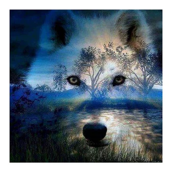 

Diamond Painting DIY Forest Wolf Head Diamond ,Handmade,Cross Stitch Kits,Diamond Embroidery,Patterns,Rhinestones