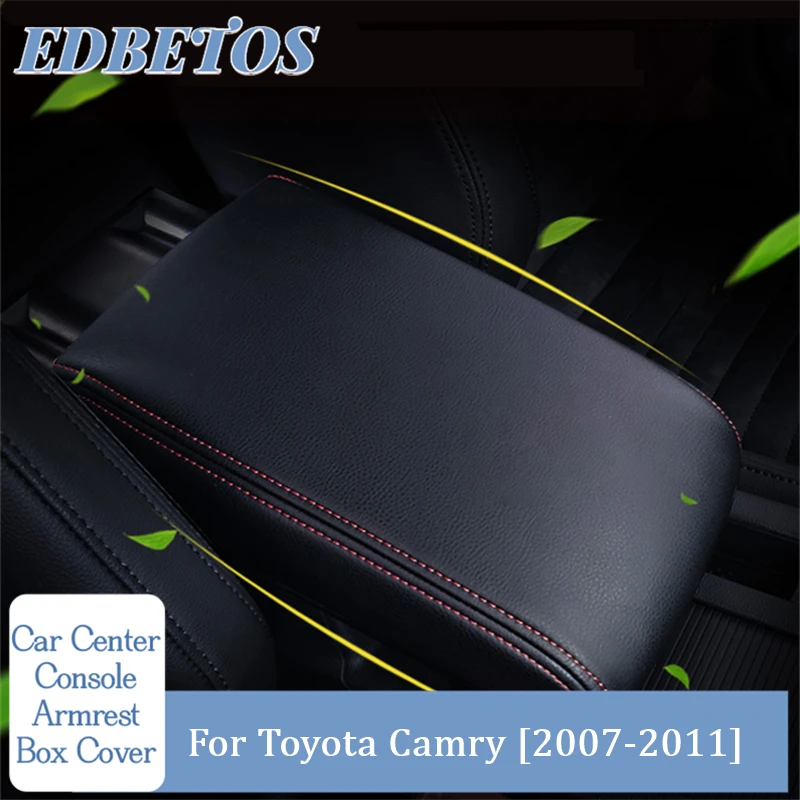 

Interior Armrest Anti-Dirty Pad Cover Sticker For Toyota Camry XV40 2007-2011 Car Styling 1PCS PU Leather Cover Sticker