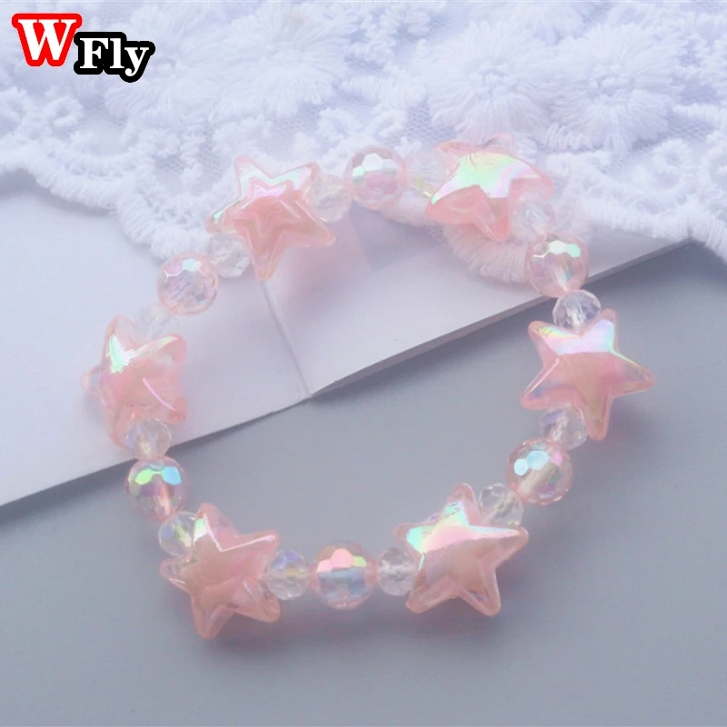 Bracelet Jewelry Harajuku Handmade Lolita Girl Candy Color stars Multicolour Crystal