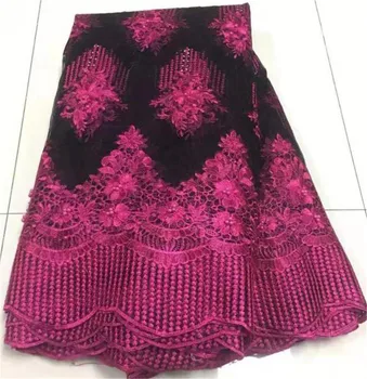 

Purple african lace fabric 2019 high quality lace french mesh fabric beaded stones nigerian swiss lace fabrics for dress M3159