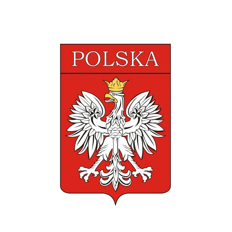 

Creative Polska Flag Car Sticker Decals Vinyl Waterproof Car Body Decorative Stickers Accessories PVC 12.8cm X 8.2cm
