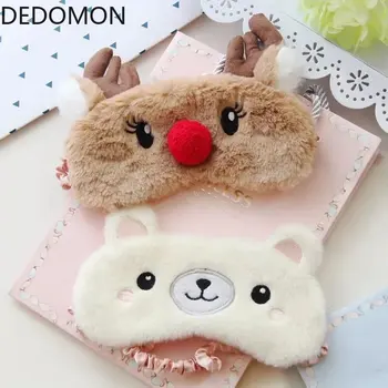 

Sleep Eye Mask Cute Plush Eye Cover Kids Sleeping Mask Cartoon Travel Rest Eye Shade Band Eye Patch Blindfold Sleep Aid Eyepatch