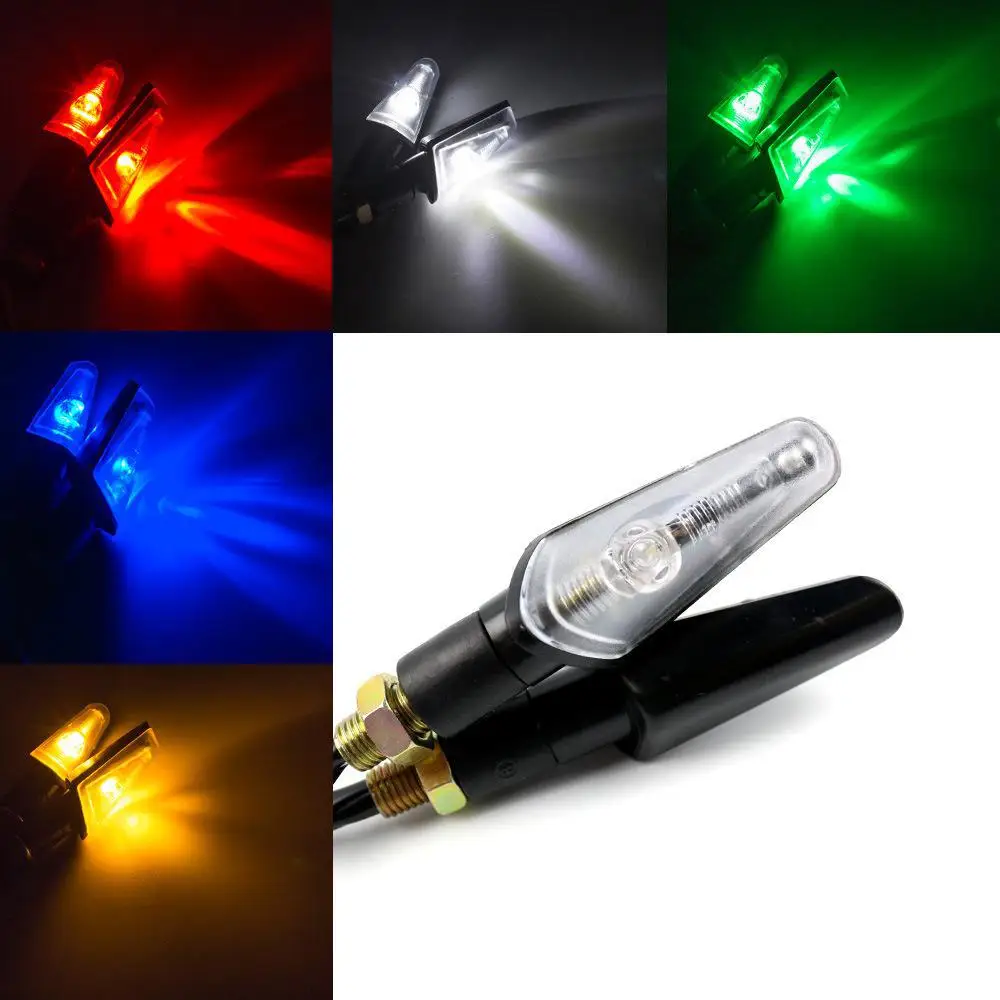 

1 Pair Universal 2pcs Flashing Motorcycle LEd Turn Signal Light High Quality Led Indicator Light Color Bluer Blinker Light