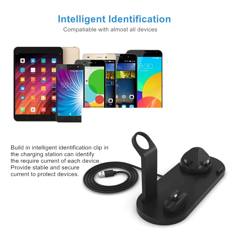 5 в 1 зарядное устройство для iPhone 7 6S X XR настольное Apple Watch AirPods зарядная док станция