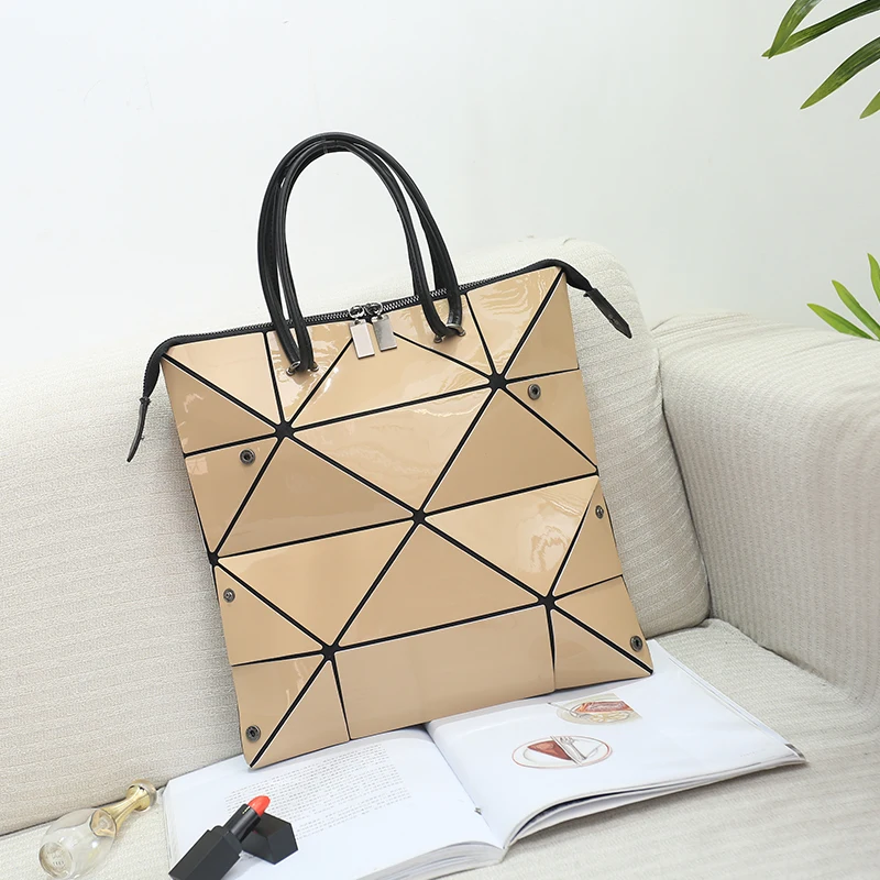 LOVEVOOK women handbags luxury shoulder bags designer foldable Totes with top-handle female large capacity geometric bags