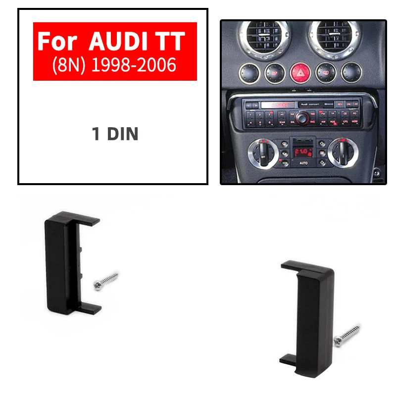 

11-004 Car Radio Fascia Car DVD Stereo Radio Fascia Panel Adapter Kit for AUDI TT 8N 1998-2006 Installation Adjustment