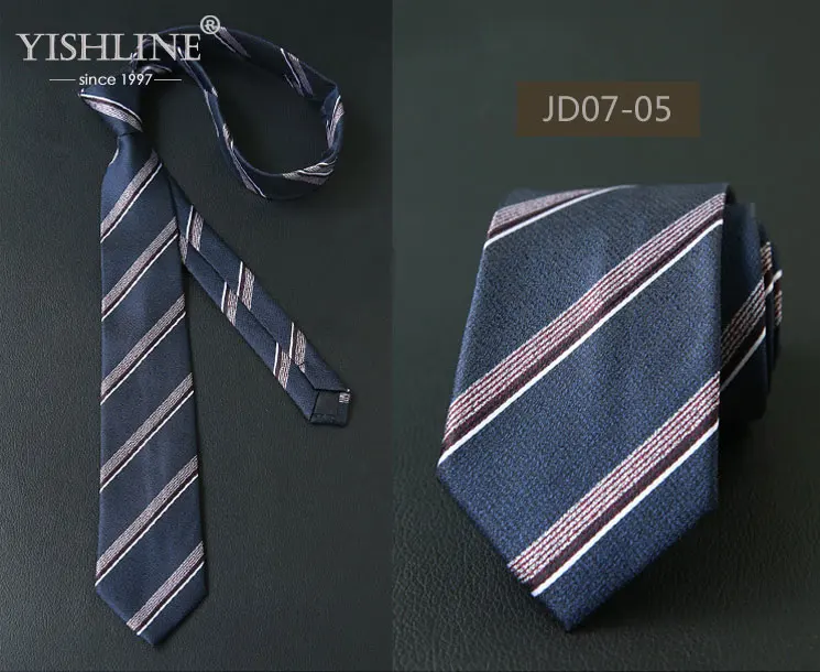 YISHLINE 7 см мужской галстук полосатый Пейсли перо Цветочный Тонкий шеи галстуки для галстуков бизнес галстук мужской свадебный галстук обтягивающий - Цвет: JD07-5