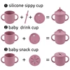 New Design Portable Multi-Function Drinking Cup Baby Feedin Liquid Feed Leak-Proof Straw Cup Food Storage Snack Cup 4