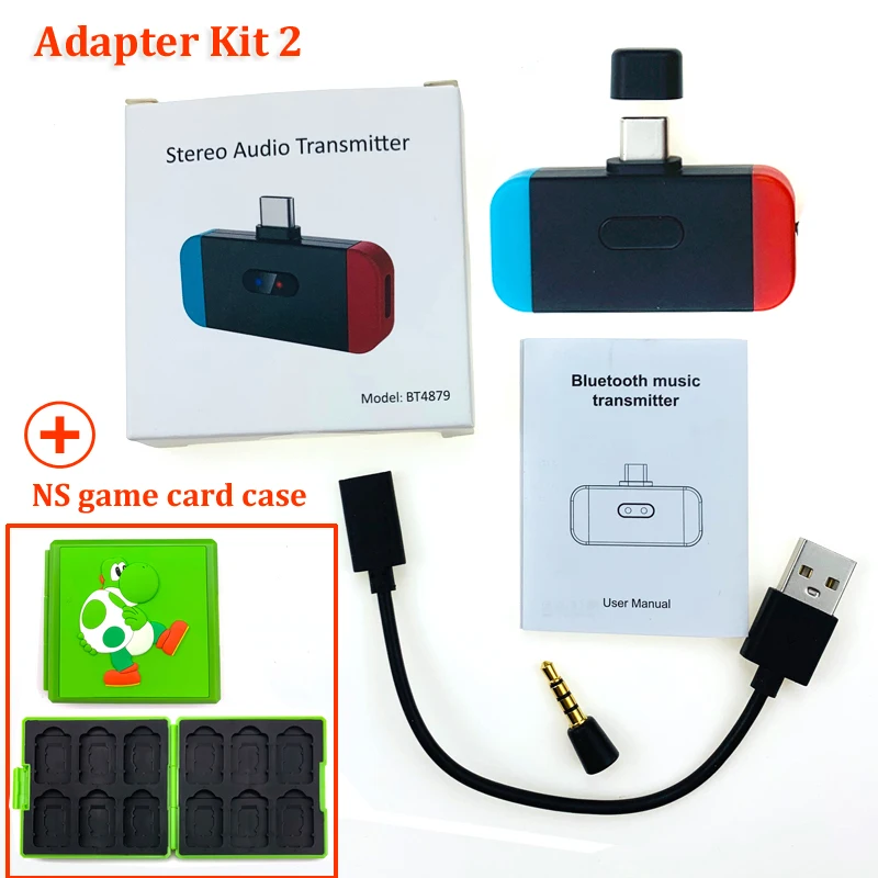 Беспроводной Bluetooth аудио передатчик для Nod Переключатель гарнитуры USB-C к Bluetooth BT 3,0 аудио конвертер для PS4 ПК Android - Цвет: Adapter kit 2