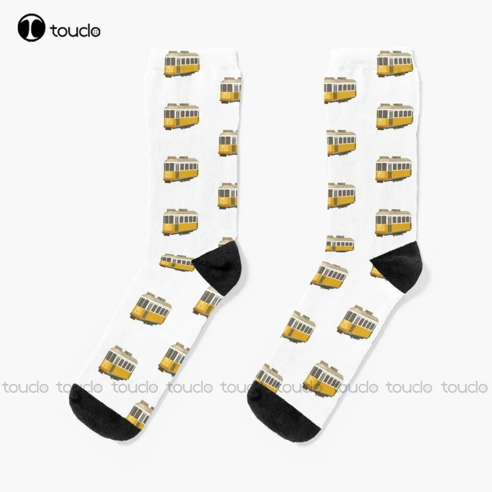 

Lisboa Tram Pattern Socks Slouchy Socks For Women Christmas New Year Gift 360° Digital Print Personalized Custom Hd High Quality