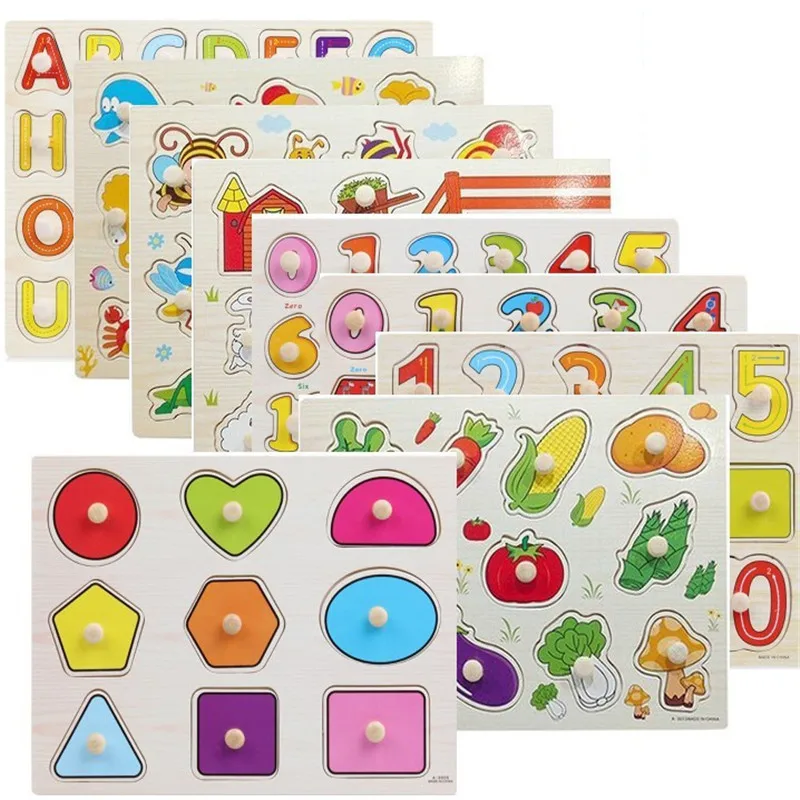 Educational Toys Wood 3D Puzzle Children Preschool Teaching Counting Stacking Board Wooden Math Brinquedos | Игрушки и хобби