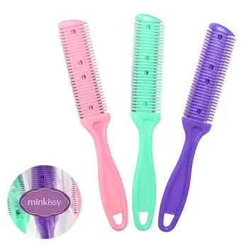 

3Pcs Hair Cutter Combs Double Side Haircut Scissors Metal Razor Plastic Hair Comb Cutter Trimmer Hair Razor For Long Short Hair