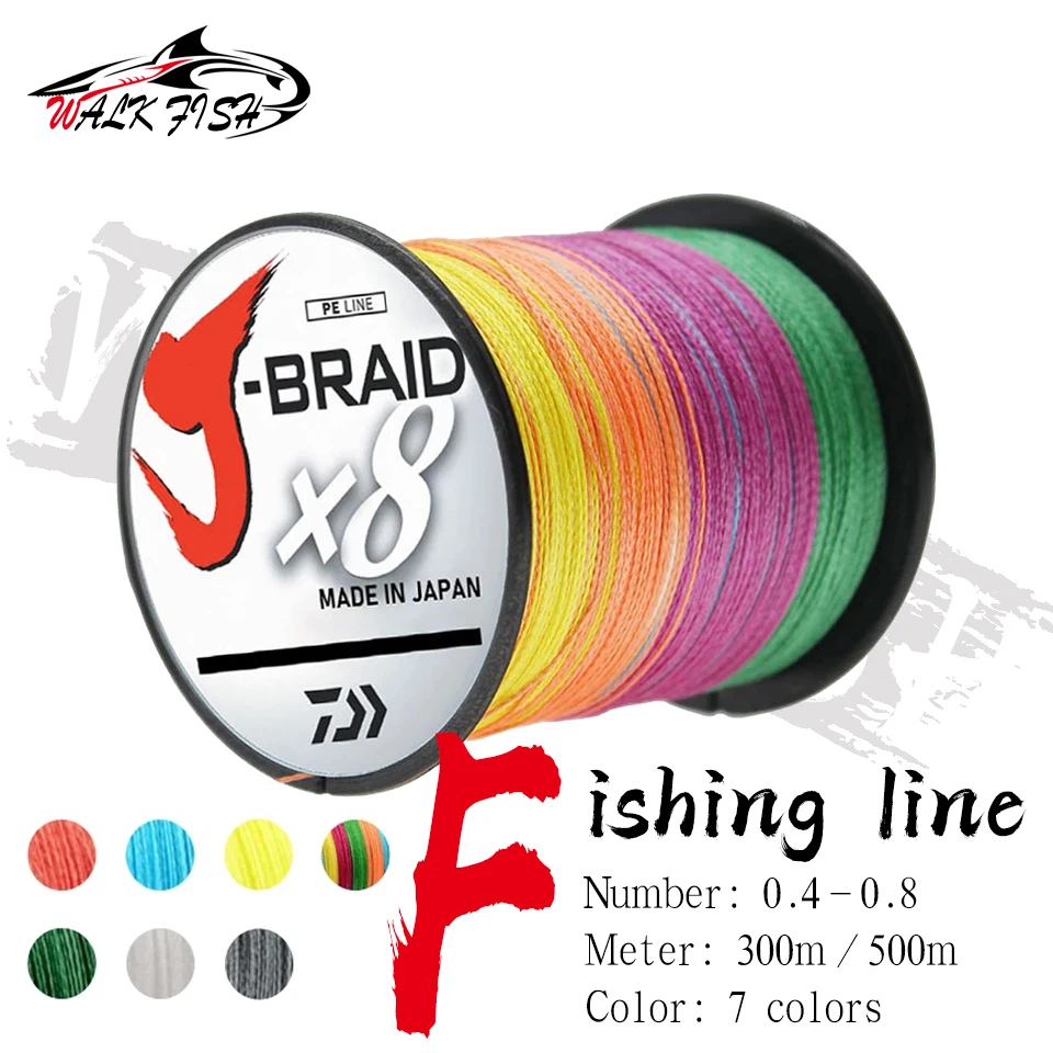 WALK FISH Daiwa японская 8-жильная рыболовная леска 300 м 500 плетеная многонитевая
