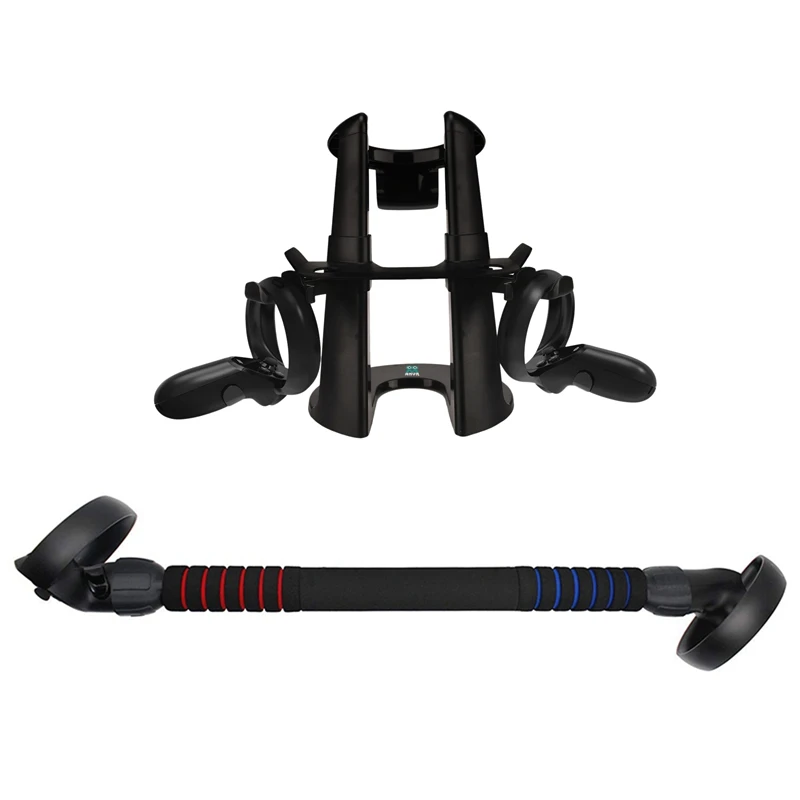 

AMVR 1 Set Holder and Controller Mount Station for Oculus Rift S / Oculus Quest Headset & 1 Set Holder Gamepad for Oculus Rift C