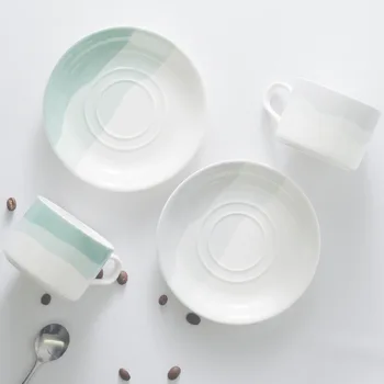 

Nordic Ceramics Coffee Cup Set Simple Creative Office European Reflection Cup Household Restaurant Ceramic Coffee Cup Saucer