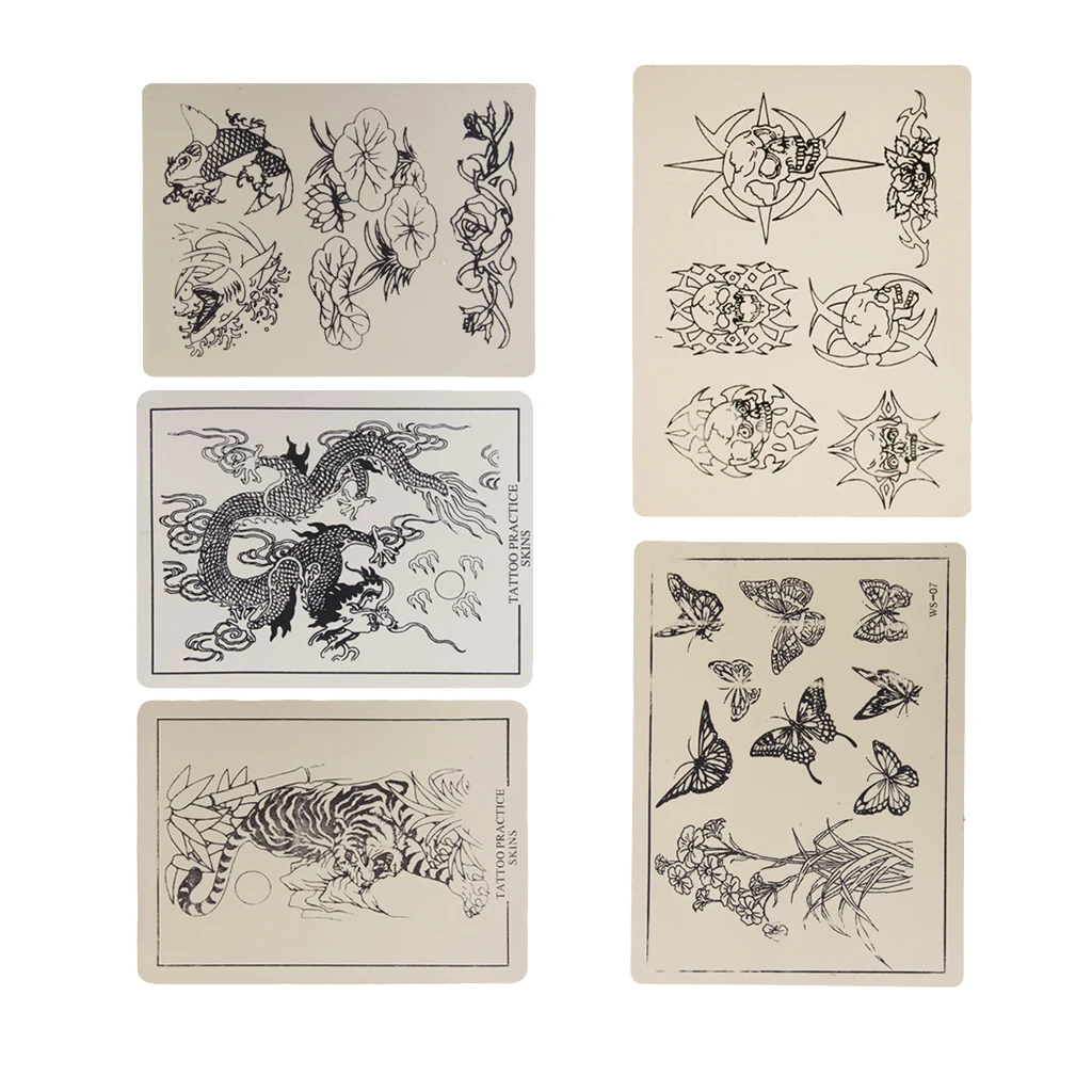 5pcs Tattoo Practice Skin for Needle Machine Supply Assorted Sheets 8" X 6"| Tattoo accesories| - AliExpress