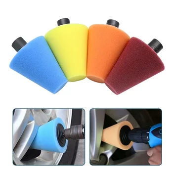 

M14 Burnishing Foam Sponge Polishing Cone Shaped Buffing Pads For Car Wheel Hub