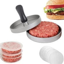 Высококачественная круглая форма, пресс для гамбургеров, алюминиевый сплав 11 см, гамбургер, мясо, говядина, гриль, бургер, пресс для кухни, фо...