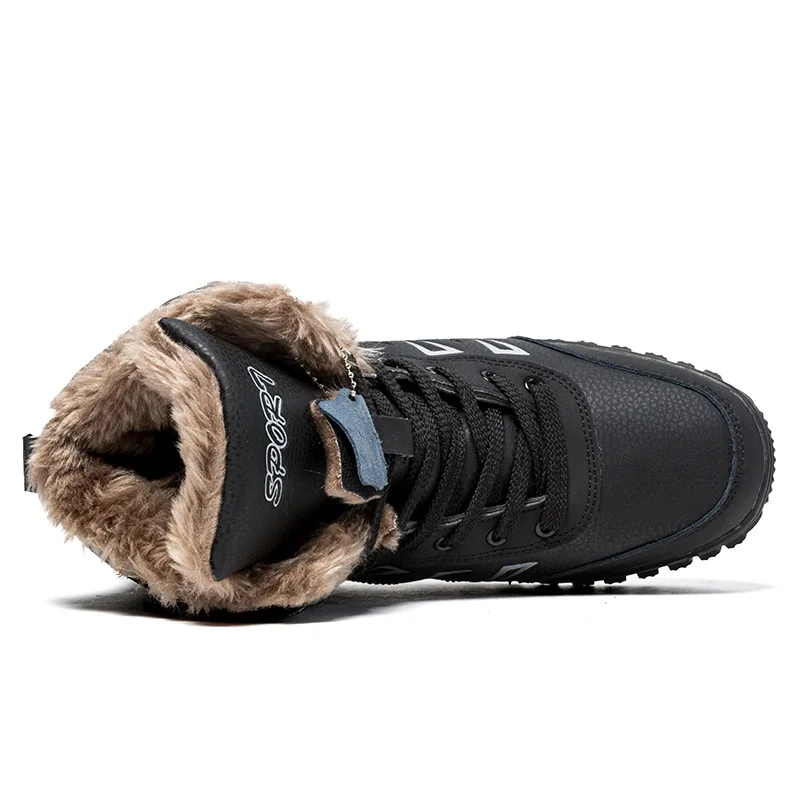 OUDINIAO/зимние ботинки для мужчин; коллекция года; повседневная обувь с Плюшевым Мехом; теплые мужские ботинки; зимняя обувь; мужские ботильоны на шнуровке