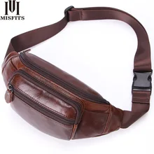 MISFITS натуральная кожа сумки на пояс Мужская сумка на пояс Повседневная поясная сумка высшего качества поясная сумка для сотового телефона дорожные мужские нагрудные сумки
