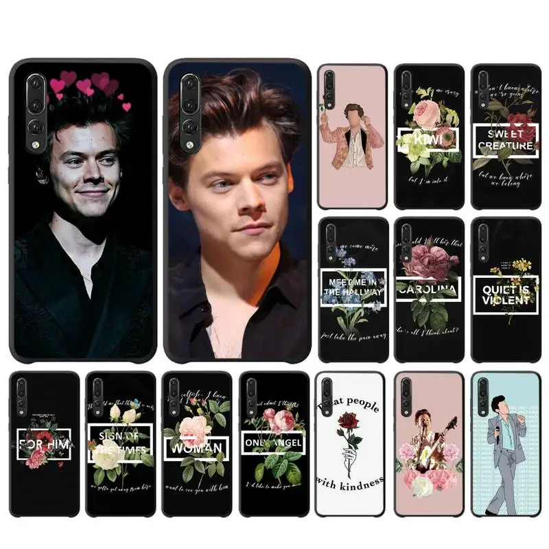 Singer Harry Styles One Direction Cover Black Soft Shell Phone Case For Honor10 Lite 20 Y7 Y9 9X Pro PsmartZ | Мобильные телефоны и