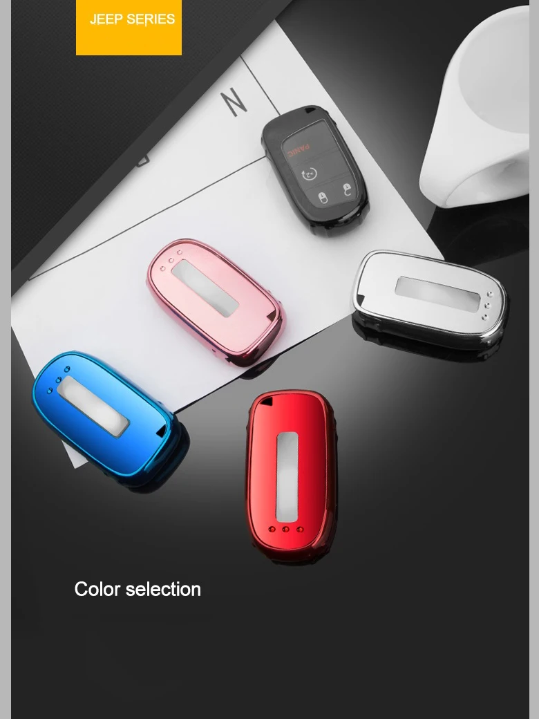 Patent TPU Car Auto Remote Key Cover Shell for Jeep Compass Grand Cherokee Fiat Viaggio Ottimo Car Key Case Accessories