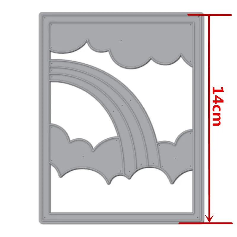 Волшебная Радуга в облаке металлические режущие формы трафареты Волшебная Радуга высечки для изготовления открыток DIY Новые ремесла карты