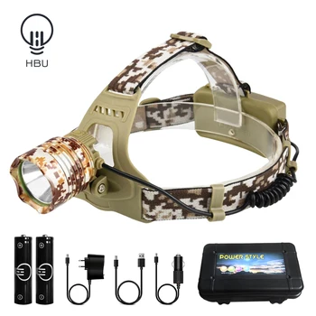 

High-power USB Rechargeable Headlamp T6 LED Tactical Head Lamp Portable Outdoor Camping Working Head Lamp Frontable Flashlight