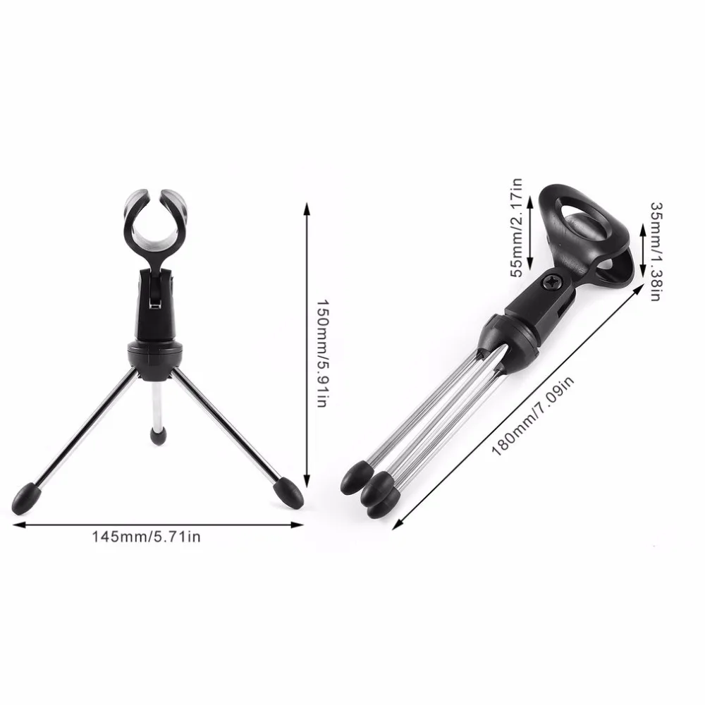 Professional Desktop Microphone Stands Universal Adjustable Microphone Holder Mic Tripod Stand Desktop Bracket M-1