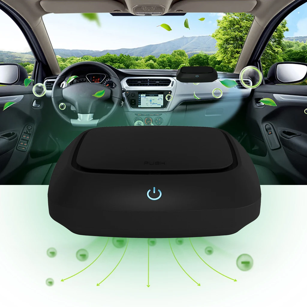 Car Air Purifier Formaldehyde Smoke Odor Bacteria Purification Device Freshener HEPA Filter Cleaner Remove Smoke