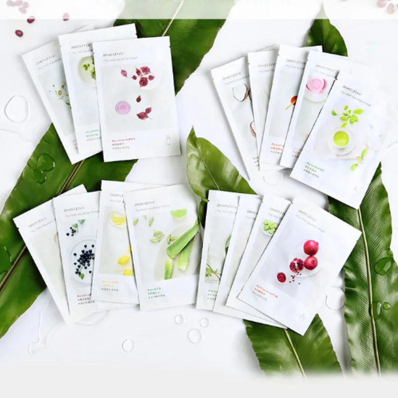 Innisfree это настоящая сжимаемая маска листа Корейская увлажняющая для лица