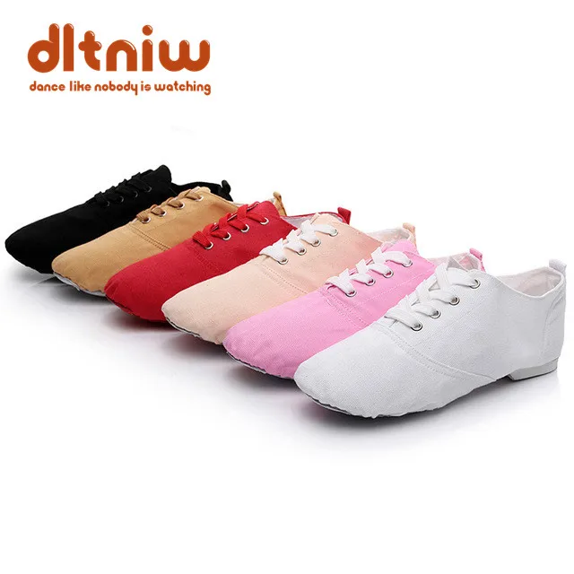 Coupons Woman Woman's Lace Up Canvas Dancing Shoe Ballet Pointe Sneakers for Women Men Women