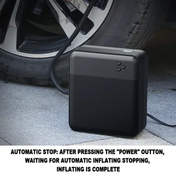 

Car Inflatable Pump Universal Mini Portable Copper Electric Air Compressor With LED Light 12V Digital Display Outdoor Emergency