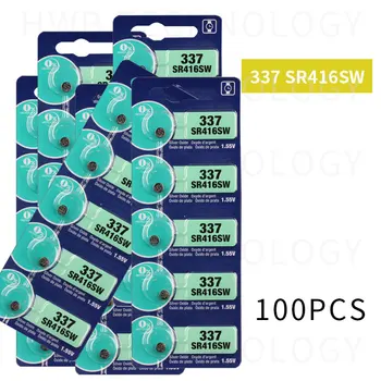 

100pcs/lot New LONG LASTING 337 SR416SW 623 D337 V337 SP337 Watch Battery Button Coin Cell MADE IN JAPAN 100% Original Brand