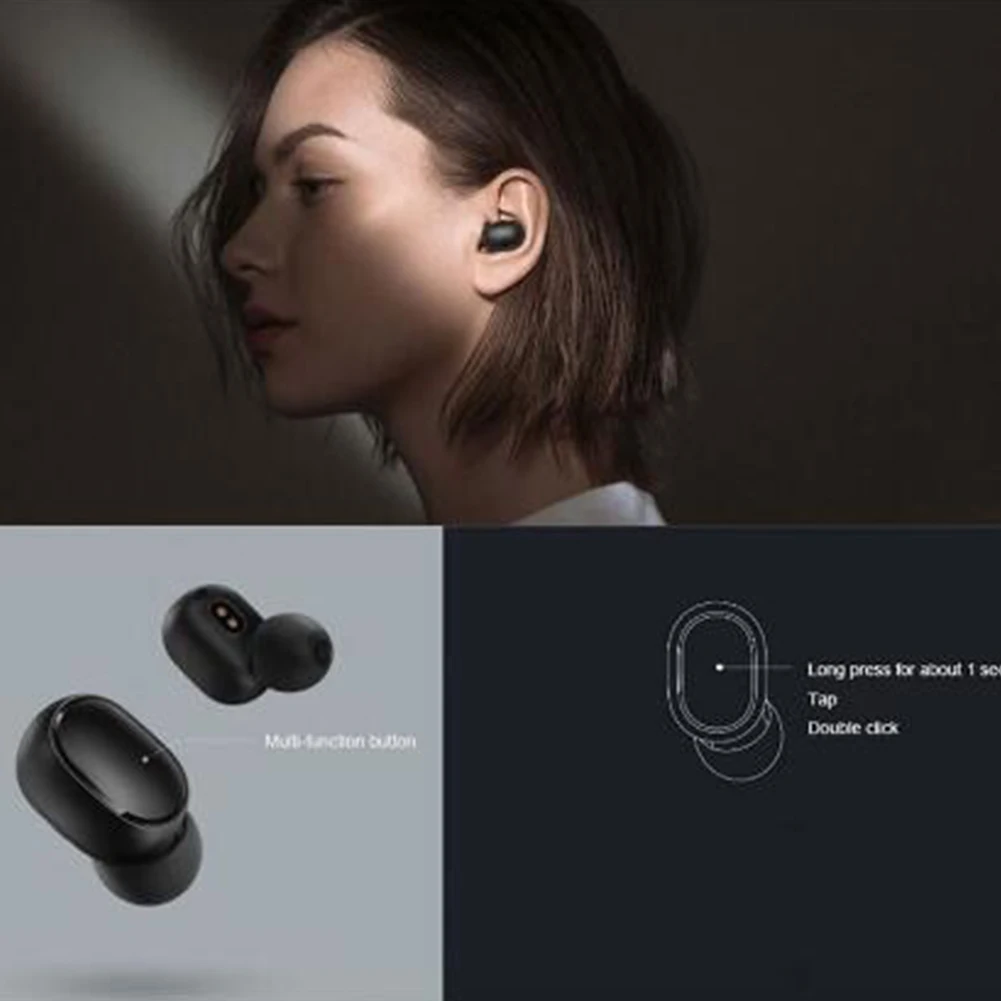 RedmiAirdotsWirelessBluetoothEarphoneStereoTWSwithMicHandsfreeAIControlBluetooth5.0HeadsetBassEeadphones